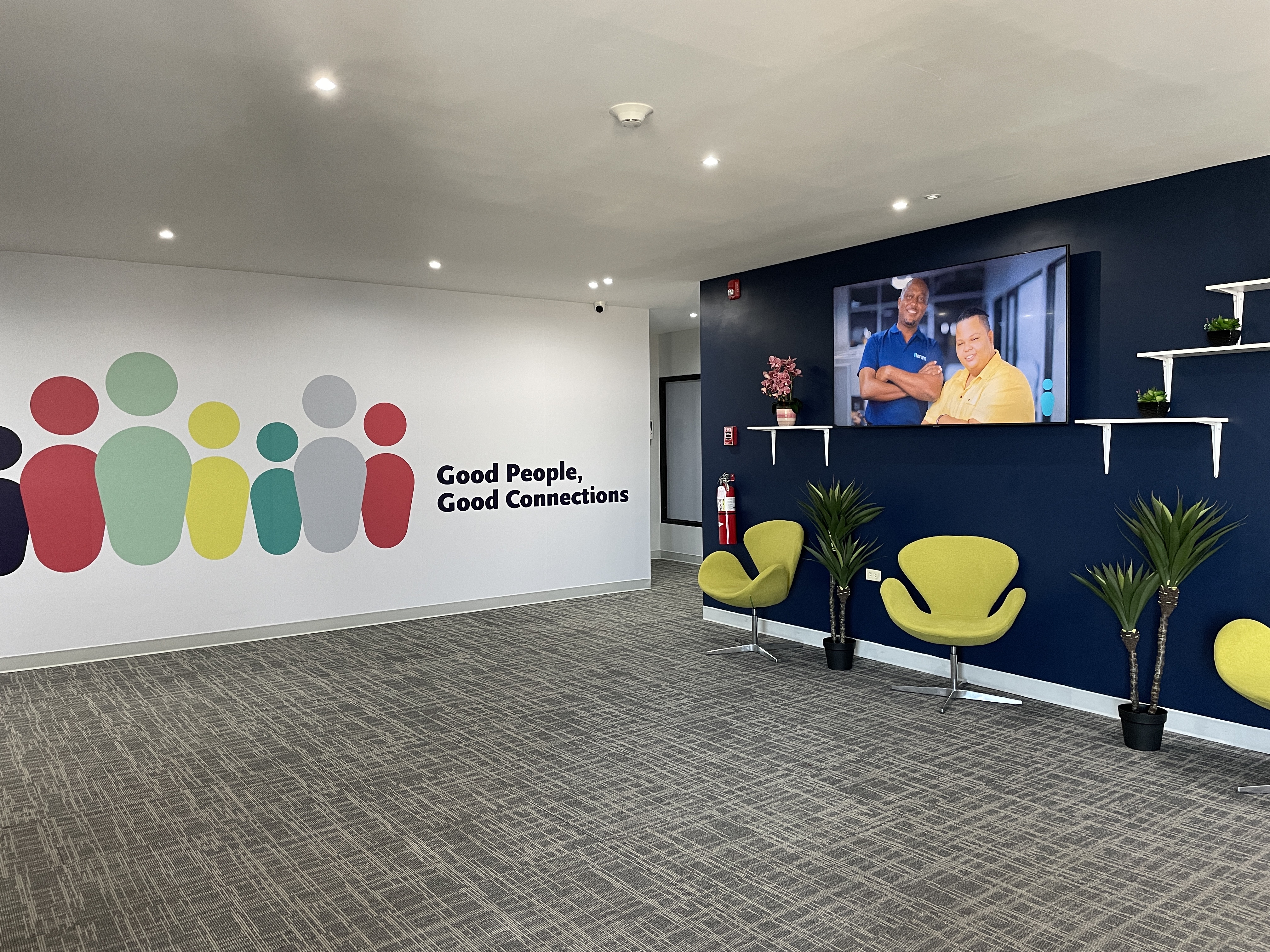 Lobby and reception area of the Kingston facility